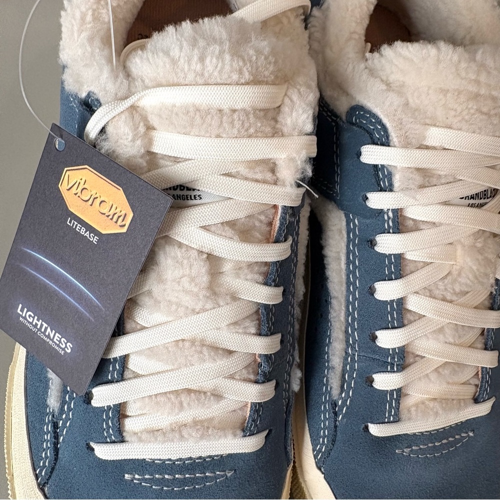 NEW Brandblack Suede Bravo Faux Shearling Sneakers winter comfort outdoor arch - Picture 10 of 12